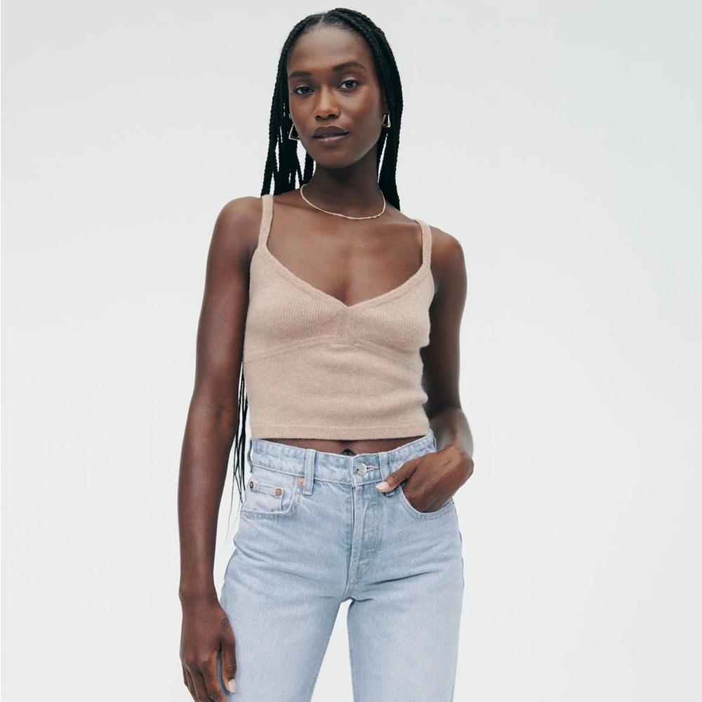 Ribbed new with tags NAADAM merino cashmere cami top